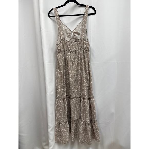 Floral tan maxi dress size XL
Ptp-18
Length without straps-48 - Picture 3 of 4